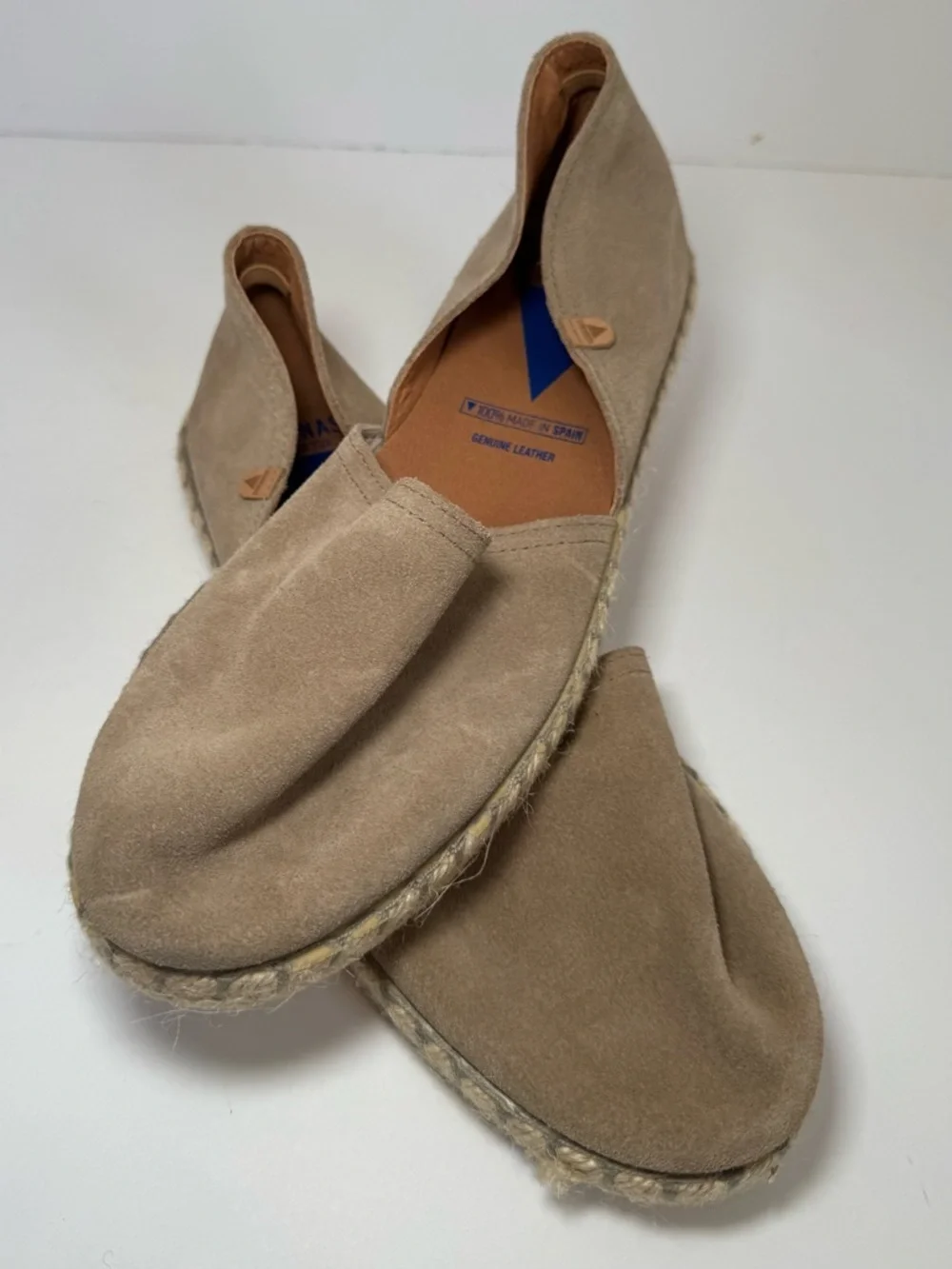 Verbenas Carmen Suede Espadrilles light brown color size 40 (9/9.5)